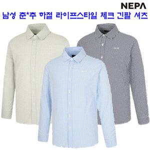 [네파][남방 셔츠](7J31541)_남성 봄 여름 아웃도어 라이프스타일 체크 긴팔 남방 셔츠