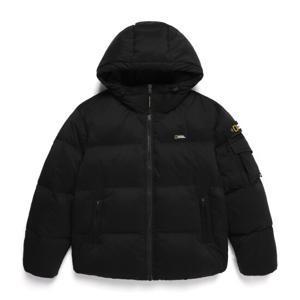 N244UDW820 골든몰 숏 구스 후디 다운 BLACK