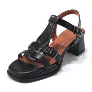 [세라] 구두 여성화 데일리 청키굽 샌들 C24S009 블랙 5CM