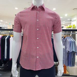[루이까스텔]남성체크반팔셔츠/7MESH401R