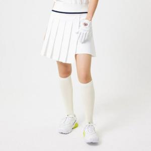 윌슨반바지 LQC W242002GSK42-WHT 여성 언밸런스 플리츠 스커트