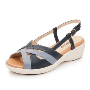 금강제화 랜드로바 여성 샌들 LANSAC3416WF2 격자 스트랩 샌들
