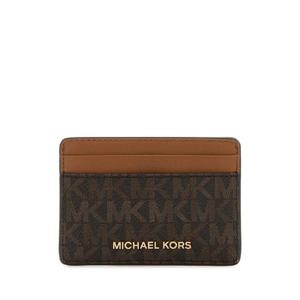 MICHAEL BY MICHAEL KORS Printed canvas card holder 32F1GJ6D0B BROWN