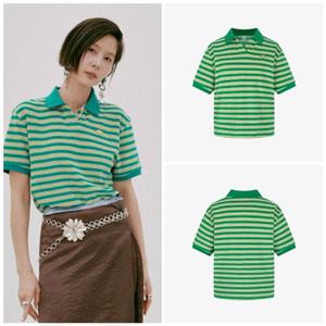 [휠라] FILA 여성용 김나영 착용 테리 세미크롭 카라티 FS2TSH2459FGRN