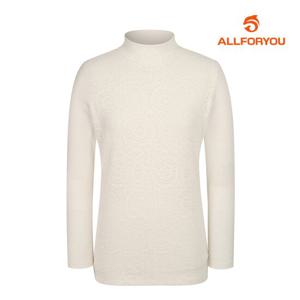 [올포유] 여성 레이스 패치 하프넥 티셔츠 ALTHL9111-102_G