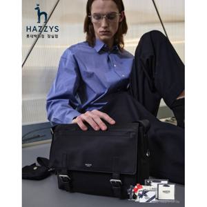 [헤지스ACC][인기상품]HJBA4F815BK_남성 블랙 단색 나일론 크로스백