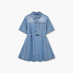 [보브]하프 버튼 벨티드 데님 원피스7114355106