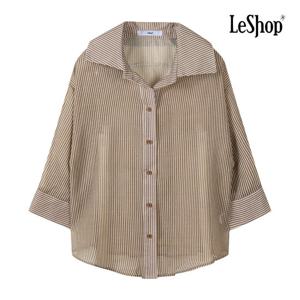 [르샵]플랫 카라 스트라이프 셔츠 BP7BL088A