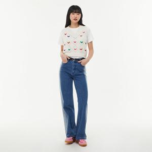 [랩]사이드라인 워싱 와이드데님 팬츠(AQ1DP361)