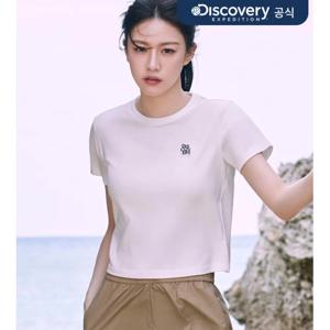 [디스커버리] 우먼스 슬림 크롭 반팔티셔츠 (O/WHITE) DWRS98043-WHS