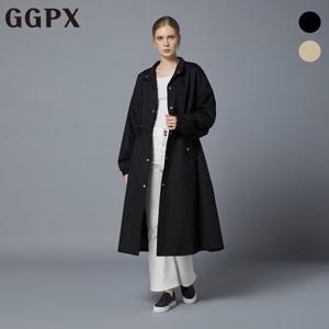 [지지피엑스]스냅 버튼 스트링 오버핏 야상 점퍼 (GO9JP005F)