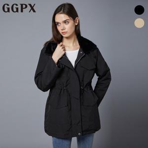 [지지피엑스]버클 퍼 카라 스트링 사파리 점퍼 (GOBJP015F)