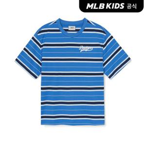 [MLB키즈 공식] 25SS 바시티 스트라이프 티셔츠 LA (Blue) 7ATSV0753-07BLS