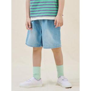 [25SS 10%][빈폴키즈] 베이직 라이트톤 데님 반바지 스카이 블루 (BI5325U90Q)