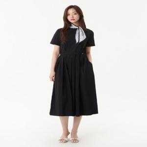 [플라스틱아일랜드] 벨티드 플리츠 원피스 PR2WO405