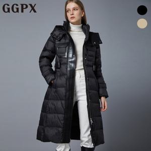 [지지피엑스]양가죽 패치 다운 롱 패딩 (GOBJP033F)