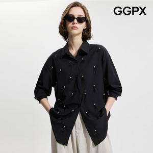 [지지피엑스]깃털 큐빅 블라우스 (GP4SH034F)