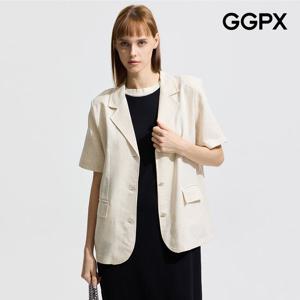 [지지피엑스]더블 카라 싱글 린넨 자켓 (GP5JK009F)