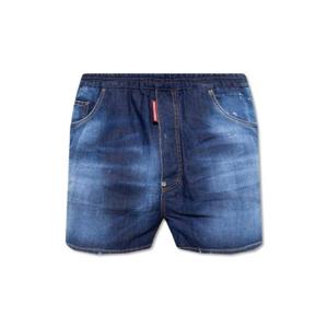 Dsquared2 로고 프린트 디스트레스드 패널 데님 반바지 S71MU0652S30341 470 TP946421523