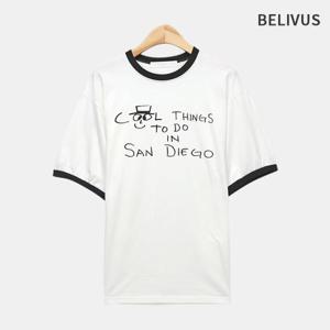 [빌리버스]빌리버스 남자 반팔 티셔츠 프린팅 링거티 BYM012