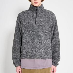 25 FW 스투시 울 블렌드 쉐르파 모크넥 하프집업 스웨터 118567 0001