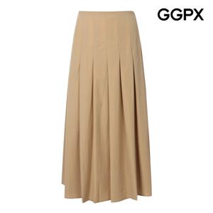 GGPX  백 스모크 밴딩 아코디언 롱 스커트 (GP8SK002B)