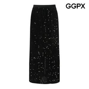 GGPX  스팽글 H라인 밴딩 스커트 (GP8SK001B)
