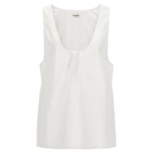 생로랑 반팔 티셔츠 790074 Y227W9000 WHITE