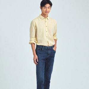 [브렌우드][에센셜스] 린넨 솔리드 캐주얼셔츠 BRSAM25411YEX_JK