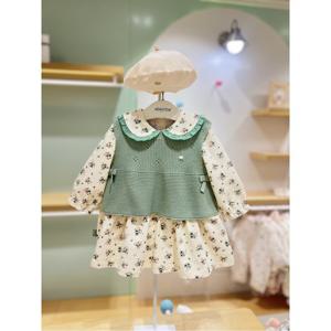 압소바HM (아기원피스)허브니트베스트원피스모자세트(25년신상) (Q6A2525107)
