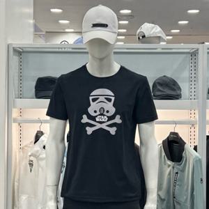 [디즈니골프]남성 라운드 반팔 티셔츠 (DN2MTR091-BK)