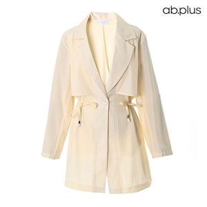 [ab.plus] 원버튼 허리 스트링 카라 자켓 (LSX3MJ86A)