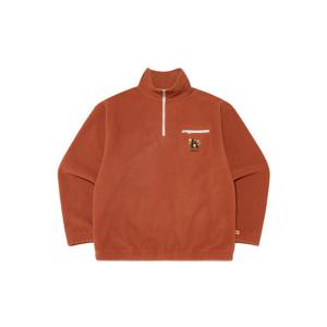 [코닥어패럴] 브라우니 마이크로플리스 반집업 맨투맨 ORANGE