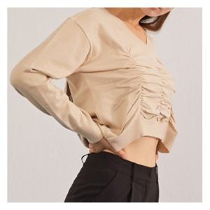 [미쏘][미쏘]V넥 스트링 포인트 스웨터(MIWKAA912T).