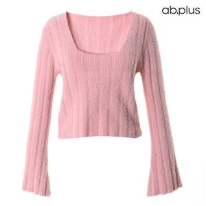 [ab.plus] 페미닌 스퀘어넥 포인트 퍼 니트 (LSY1MW40A)