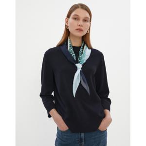 닥스 여성 24SS 클리어런스네이비  솔리드 썸머울혼방 9부 니트(스카프 추가구성) DLSW4B209N3