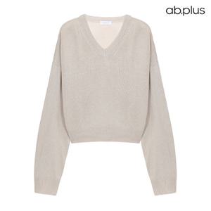 [ab.plus] 데일리 브이넥 무지 포인트 니트 (LSY1MW65A)