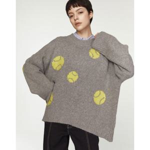 라움 여성  시즌오프BAUM UND PFERDGARTEN 그레이 패턴 울혼방 니트 CWSW3F302G2