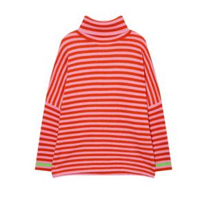 라움 여성  시즌오프ABSOLUT CASHMERE100%캐시미어 핑크 스트라이프 캐시미어 니트 CWSW3F552P2