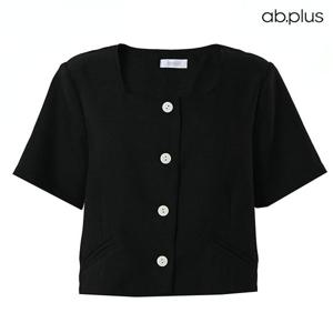 [ab.plus] 스퀘어넥 단추 포인트 반팔 자켓 (LSY2MJ84A)