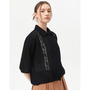 닥스 여성 24SS 50%세일블랙 썸머 폴리&면혼방 트윌조직 싱글자켓 DLJA4B503BK