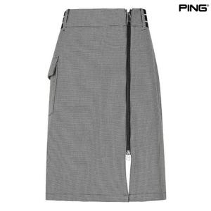 [핑골프]여성 지퍼 여밈 5부 큐롯 스커트 (121D1PC188_WH)