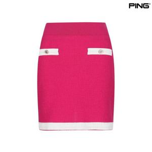 [핑골프]여성 배색 니트 큐롯 스커트 (121D2PC781_RE)