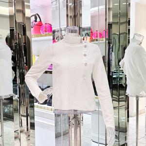 [엘러브] 샤넬 CC 라운드넥 버튼 풀오버 36 화이트 4ET0795