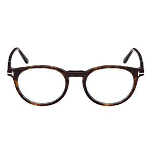 톰포드 FT 5823-H-B 052 50mm 남녀공용 라운드 안경 50mm 샤이니 다크 하바나