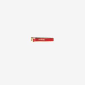 미우미우 에나멜 메탈 헤어 클립 레드 여성 5JF136 2F6T F0011