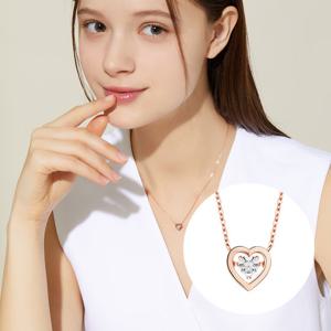 [스톤헨지]14K 하트 댄싱스톤 목걸이 SA24C12N