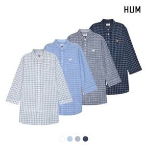 [HUM]남)와펜장식 윈도우체크 7부 슬럽셔츠(H172H211A