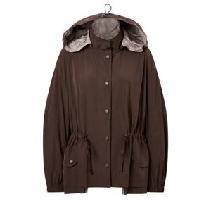닥스 여성 24FW 와인 탈착후드 허리가죽스트링 하프점퍼(닥스로고 안감) DLJU4D803D2