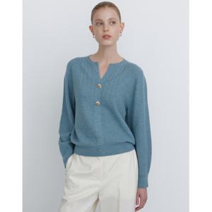 닥스 여성 24FW 역시즌세일울 100%블루 주얼리 버튼장식 니트 DLSW4D801T1